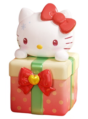 正版三丽鸥联名HelloKitty收纳摆件凯蒂猫收纳盒儿童生日新年礼物