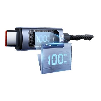 带数显能适100w超级快充TypeC数据线tpyec适用华为OPPO小米安卓苹果tc充电线ctoc笔记本ipad车载充电器线闪充