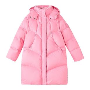 笛莎童装女童羽绒服冬季新款儿童女孩中大童长款外套加厚保暖三防