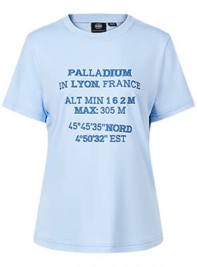PALLADIUM帕拉丁上装透气图案印花休闲百搭女款短袖T恤1914447