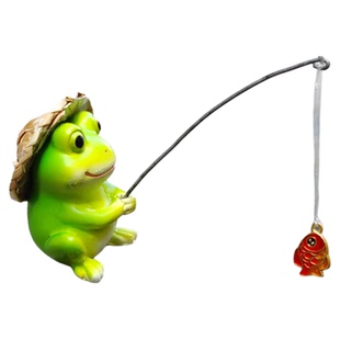 户外庭院小青蛙钓鱼垂钓花园装饰品摆件鱼池假山造景树脂创意雕塑