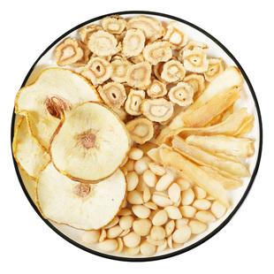 沙参麦冬玉竹杏仁无花果雪梨干材料汤包喉咙生津养生茶润滋六物饮