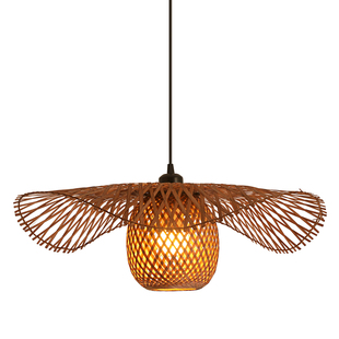 中式竹编吊灯民宿榻榻米会所禅意茶室卧室客厅阳台餐厅吊灯竹编灯