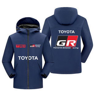 TOYOTA丰田车队服GR赛车服外套拼色冲锋衣秋冬男三合一款百搭时尚