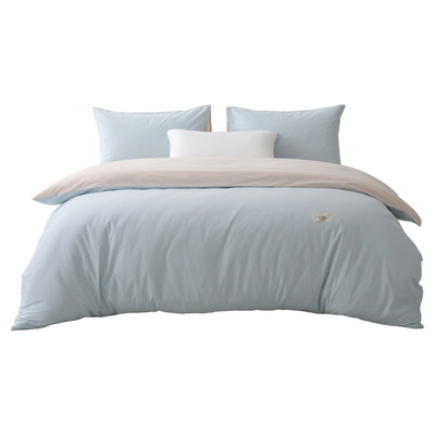 远梦床单四件套A类水洗棉100全棉纯棉被套学生宿舍纯色简约风床品