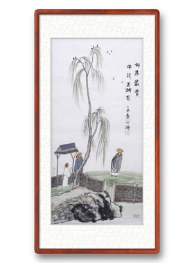 手绘国画禅意画装饰画办公室中式