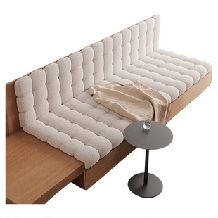 羊羔绒小雪球靠背卡座海绵垫子全屋定制换鞋凳坐垫定做玄关柜座垫