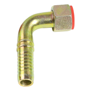 公制/英制高压胶管接头 扣压式液压油管接头钢丝碳钢90度弯头接头