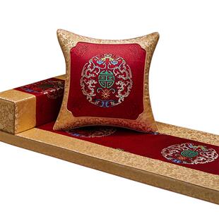 红木沙发坐垫新中式实木家具罗汉床防滑海绵垫子套罩四季通用定制