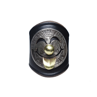 霍尔文皮咔叽美式复古方巾领巾扣