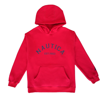 NAUTICA儿童红色卫衣加厚一体绒