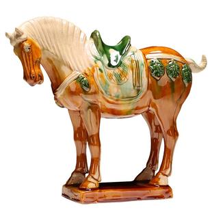 博艺萱 唐三彩六骏马工艺品陶瓷马家居客厅装饰品小摆件商务礼品