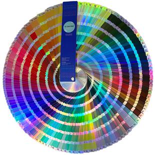 镭射银卡色标色卡 1008种天平专色 CMYK镭射银卡纸包装扇形印刷色卡色标四色参考颜色对照表色样板卡配色手册