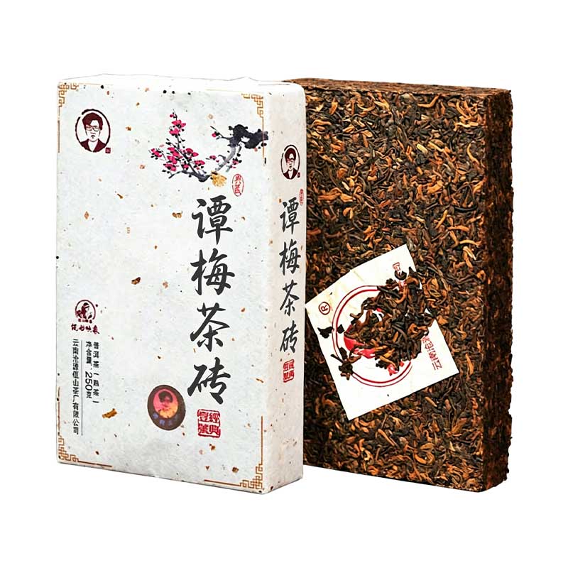 名师熟普佤山映象云南熟普2025年熟茶宫廷普洱熟茶叶谭梅茶砖250g