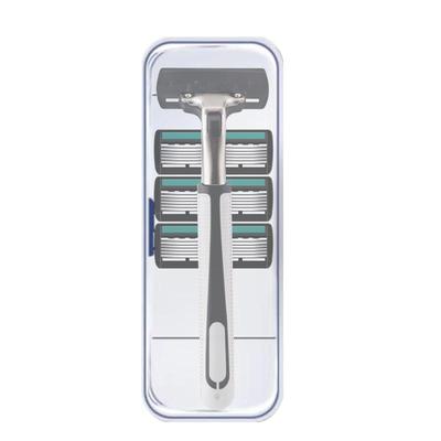 吉利芒手动剃须刀水洗6层刀片头