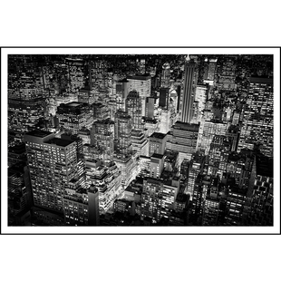 纽约黑白摄影装饰画高级感高档客厅沙发背景墙画挂画床头画小众画