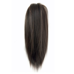 瀑布半扎马尾假发女辣妹喷泉高颅顶抓夹长直发增发量蓬松网红辫子