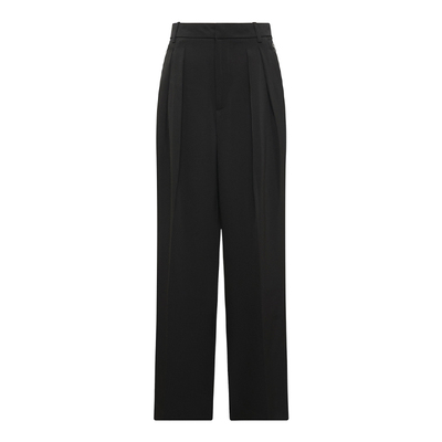 直筒阔腿休闲长裤松紧腰