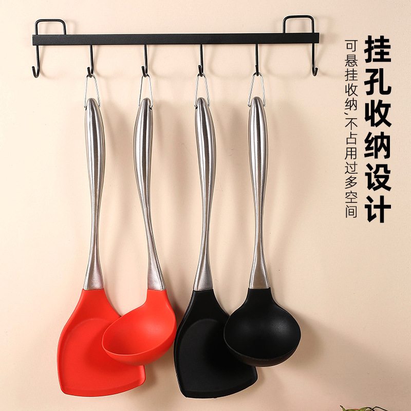 不锈钢硅胶铲厨具食品级锅铲控油铲铲子家用不粘锅炒勺厨房汤勺