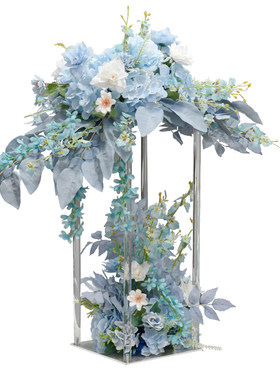 仿真花桌花摆件透明花器花