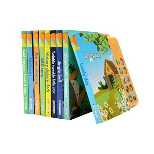 正版英语早教有声书2-3-6岁宝宝儿童益智玩具幼儿小孩SSS英语儿歌书绘本早教机岁1-3-6英语童谣撕不烂