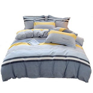 床单四件套纯棉全棉2026新款床上被套被罩学生宿舍三件套四季通用