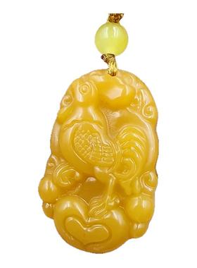 黄龙玉十二生肖吊坠男女款玉佩