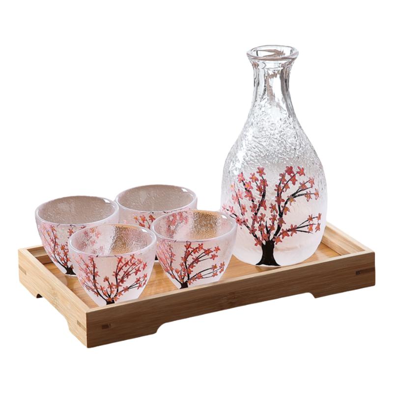 樱花小酒杯玻璃酒具清酒杯温酒器