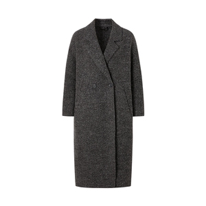 MOISSAC摩萨克2025秋新款高级感双排扣宽松经典版型毛呢大衣女