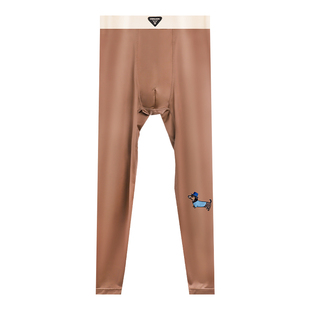 SQINUSQN/狮奇诺男士缎面光滑秋裤修身打底裤免穿内裤托玛琳抗菌