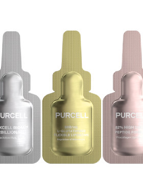 PURCELL精华原液益生菌小银瓶六胜肽小粉瓶谷胱甘肽小金瓶1ml