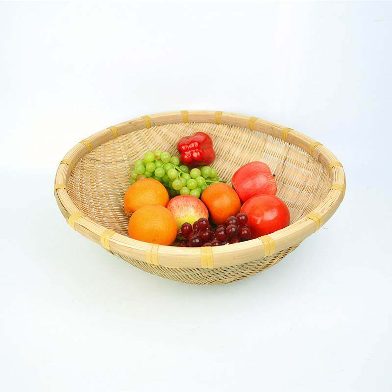 家用水果篮厨房沥水篮青篾有孔竹篮竹编制品手工簸箕筲箕圆筐u.,特色手工艺,竹编/竹雕,淘宝优惠券,粉丝福利购,淘宝优惠卷