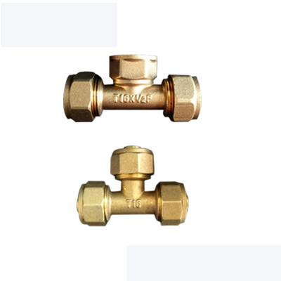 铝塑管接头配件1620 6分铜外丝直接太阳能暖气片内牙三通弯头球阀