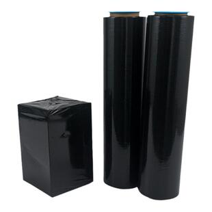 50cm黑色缠绕膜彩色打包膜PE拉伸膜工业保鲜膜包装膜塑料蓝色薄膜