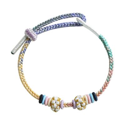 可穿黄金转运珠手绳手工编织绳本命年红绳手链女diy半成品库洛米