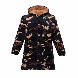 冬季新款女罩衣加厚工作服棉袄防寒服中长款厨房围裙长袖四川省服