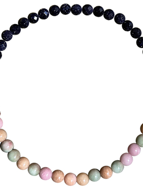 天然蓝砂石手串手链糖果清新甜美