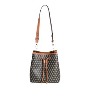 迪桑娜女包幸运锦囊老花手提包单肩斜挎包大容量通勤菜篮子水桶包