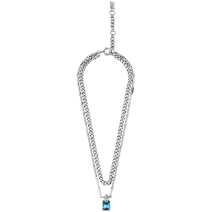 【秦霄贤同款】BLACKHEAD/黑头叠戴项链女生双层情侣渐变叠戴个性