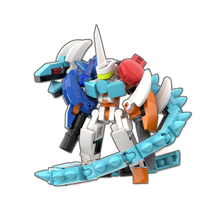 数码宝贝奥米加兽积木外骨骼迷你机甲小型机器人拼搭模型儿童玩具