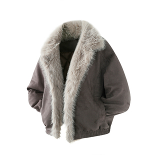 Dream made美式解构毛领座山雕棉服男款冬季加厚棉袄男生冬装外套