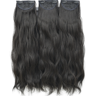 伊奈诗三片式假发片增发量蓬松水波纹假发女长卷发隐形无痕接发片