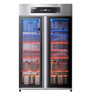 志高商用餐饮消毒柜双开门不锈钢厨房食堂饭店消毒碗柜