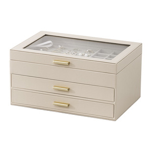 biqi首饰盒精致高档大容量首饰收纳盒防氧化项链收纳盒生日礼物