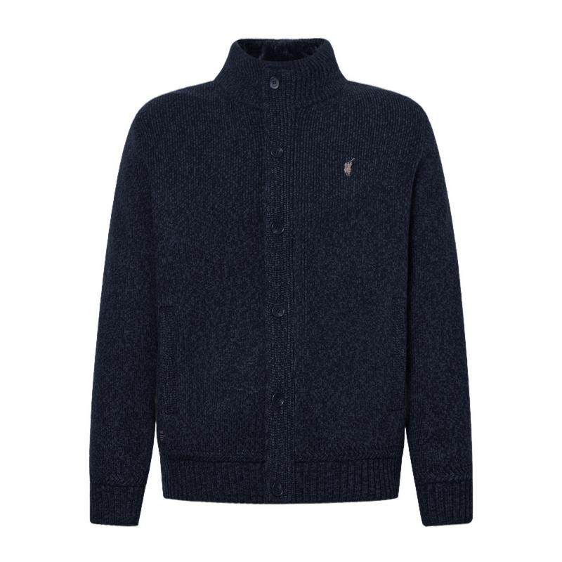 【特惠】POLOWALK男士加绒针织开衫冬新款保暖百搭休闲针织外套男