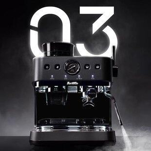 Barsetto百胜图03咖啡机家商用意式萃取半自动平刀研磨一体咖啡机