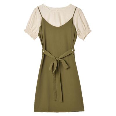 假两件高级感连衣裙女