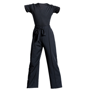 拉丁舞服男少儿童交际国标舞裤拉丁练功服专业比赛考级装秋冬长袖