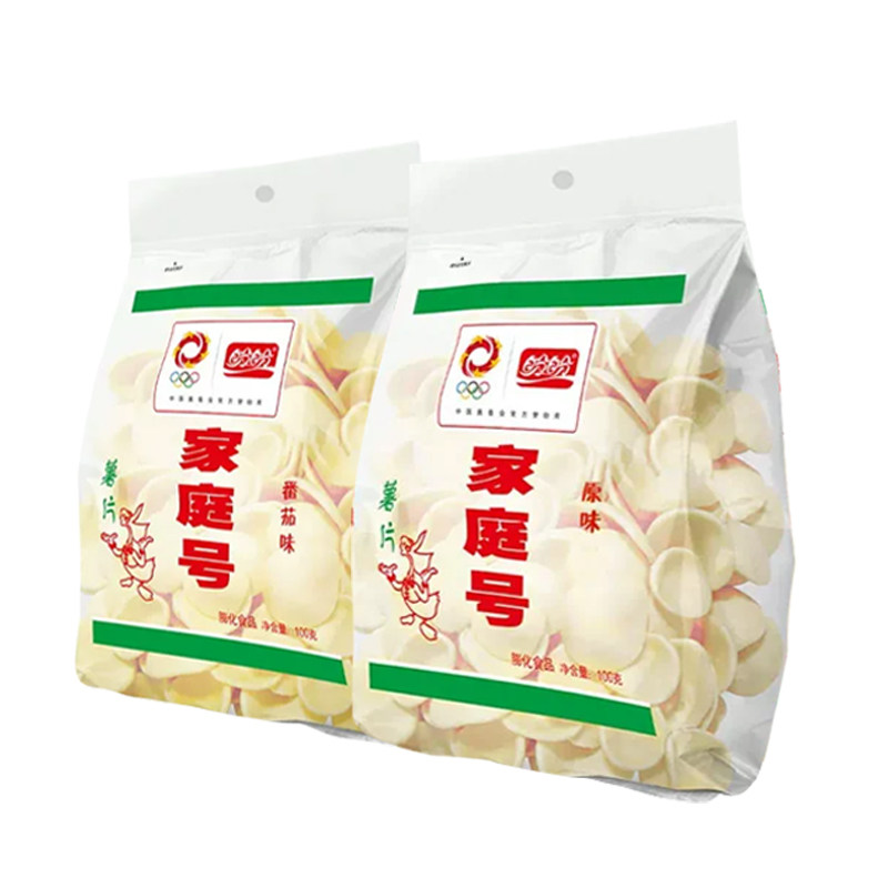 盼盼家庭号薯片100g虾条原味番茄薯条休闲解馋小吃怀旧膨化零食