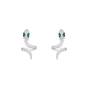 银色蛇形耳夹女新款独特绝美无耳洞耳环艺术生轻奢高级感气质耳饰